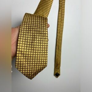 BIJOUX  TERNER 100% Silk Yellow Fall Mens Formal Work Office Wear